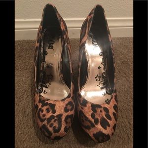 Leopard Wedges Size 9